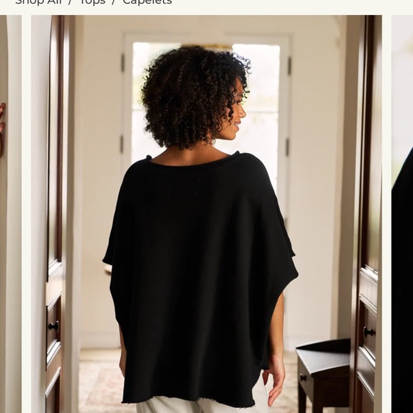 Frank & Eileen Black Capelet Top - Picture 2 of 6